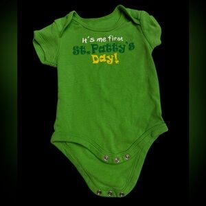 Green St. Patty's Day Baby Onesie